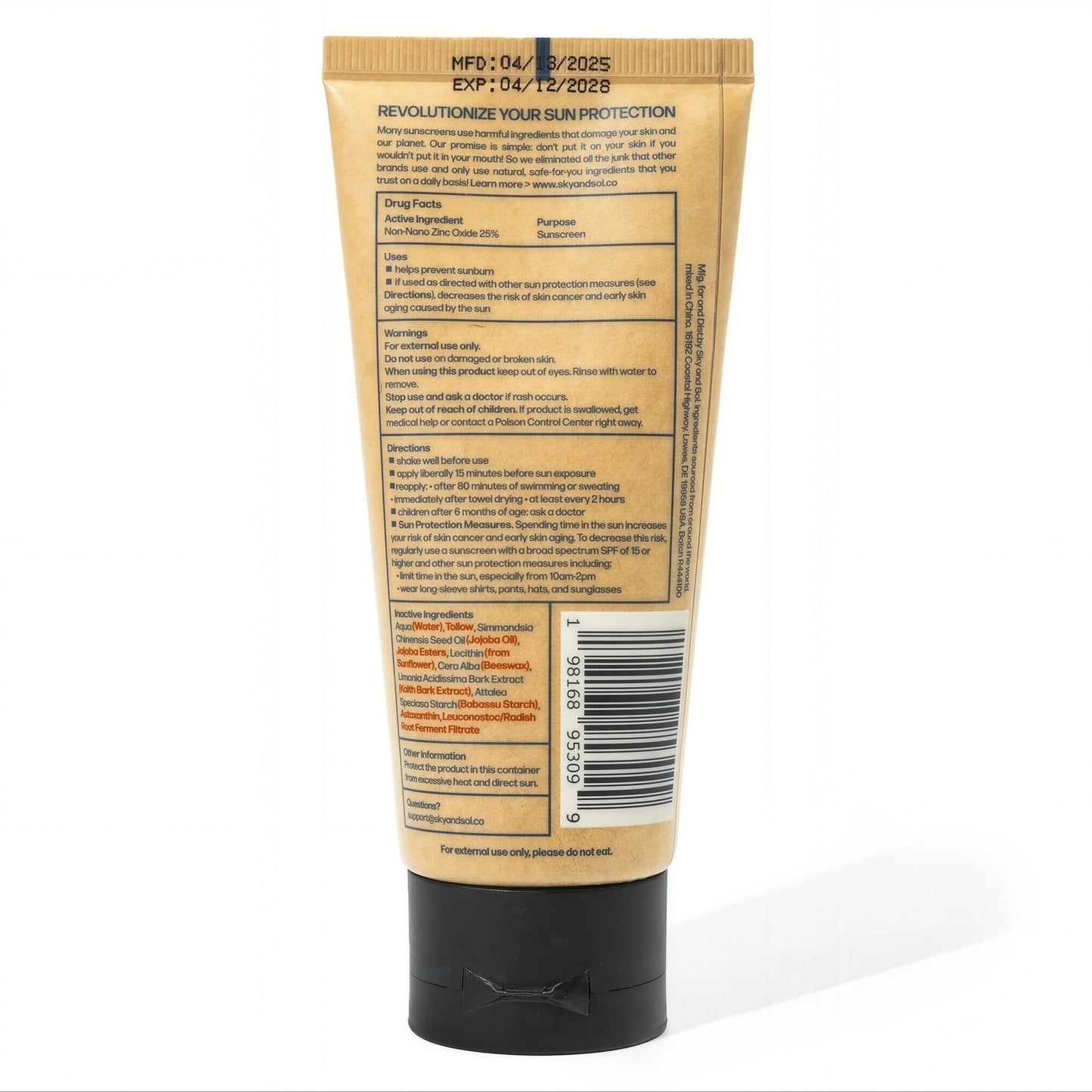 Sky and Sol Face & Body Sunscreen